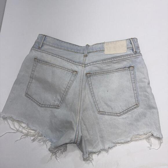 GRLFRND White Helena Shorts Size 26 Distressed Button Fly Super Short n’ Sweet - Picture 11 of 14